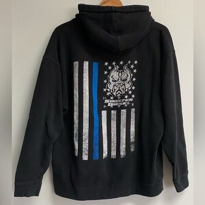 MENS SINISTER DIESEL HOODED SWEATSHIRT - LARGE